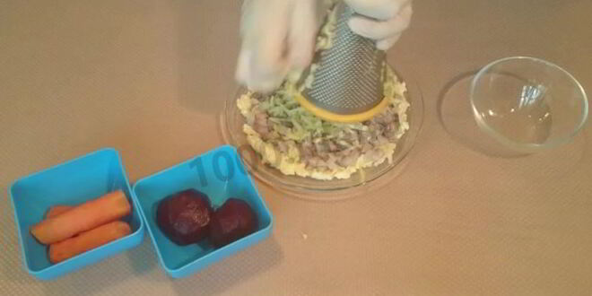 Рецепт сельди под шубой с яблоком