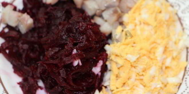 Рецепт сельди под шубой в картофельных тарталетках