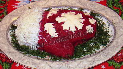 Рецепт Сельди под шубой Варежка