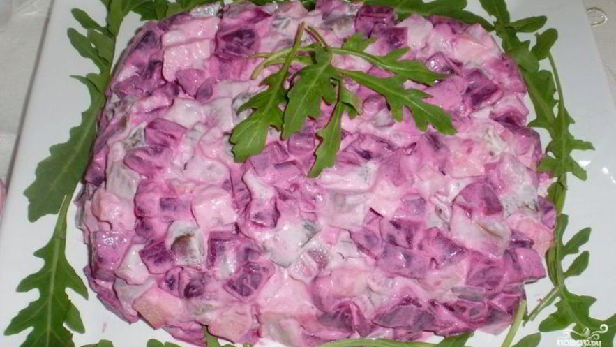 Рецепт селедки под шубой кубиками