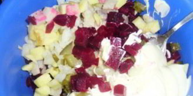 Рецепт селедки под шубой кубиками