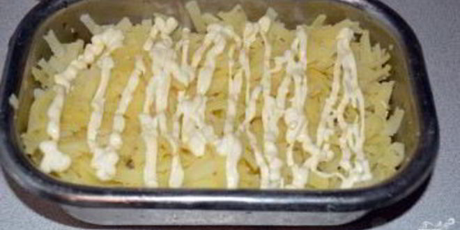 Рецепт селедки под шубой с плавленным сыром