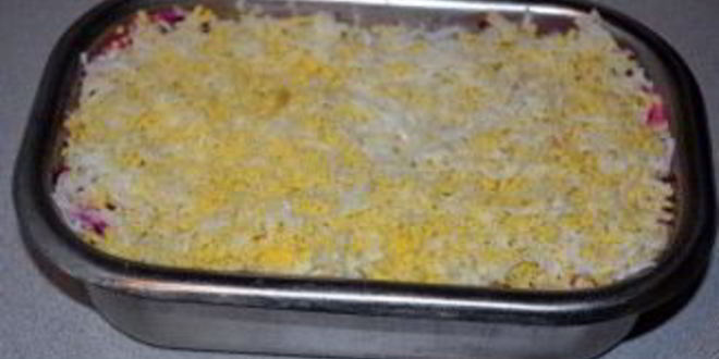 Рецепт селедки под шубой с плавленным сыром