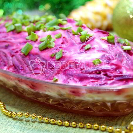 Рецепт Селедки под шубой с яблоком