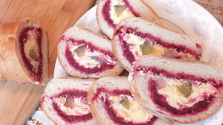 Рецепт селедки под шубой в багете