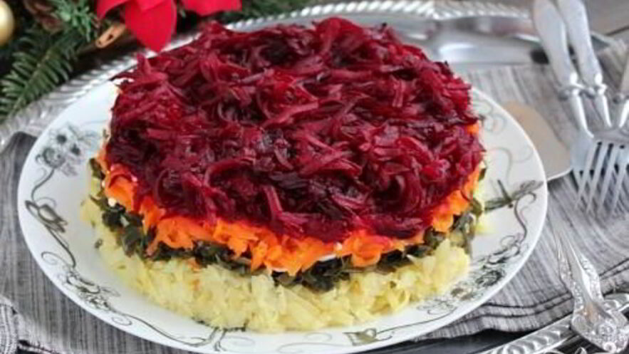 Рецепт вегетарианской селедки под шубой