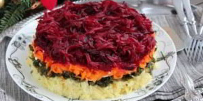 Рецепт вегетарианской селедки под шубой