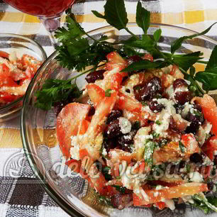 Рецепт Салата с фасолью и помидорами Барселона