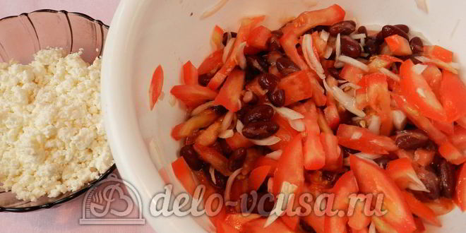 Рецепт салата с фасолью и помидорами барселона