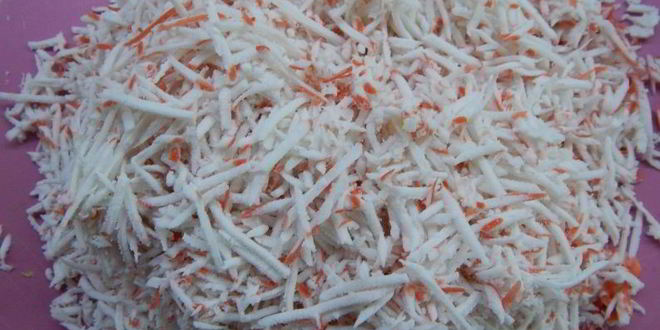 Рецепт салата с крабовыми палочками и яблоком