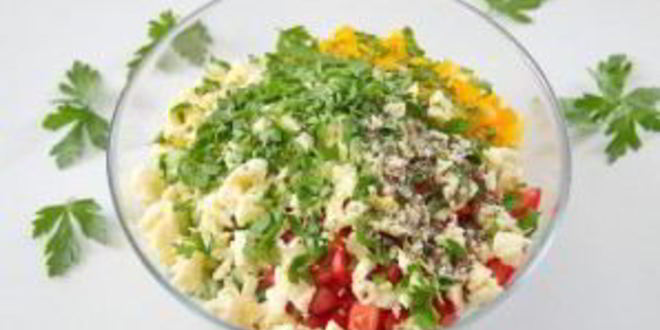 Рецепт салата с курицей и макаронами