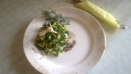 Рецепт Салата с огурцами и лимоном