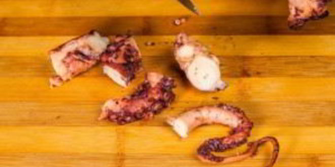 Рецепт салата с осьминогом