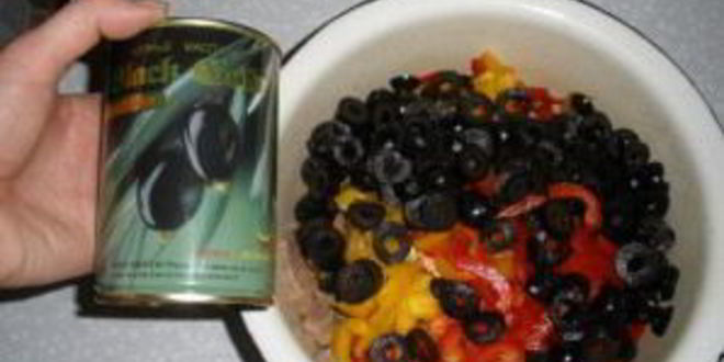 Рецепт салата с языком и перцем