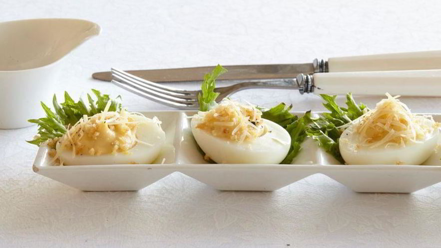 Рецепт фаршированных яиц цезарь