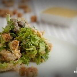 Рецепт Салата Цезарь с грибами