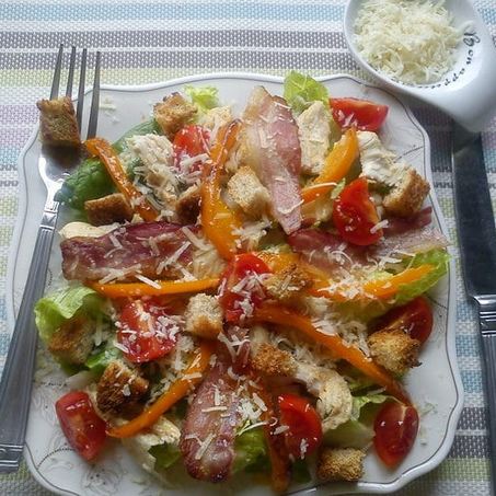 Рецепт Салата Цезарь с индейкой