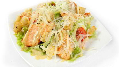 Рецепт Салата Цезарь с лососем