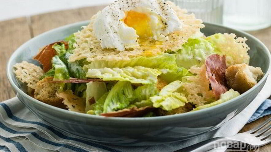 Рецепт салата цезарь с прошутто