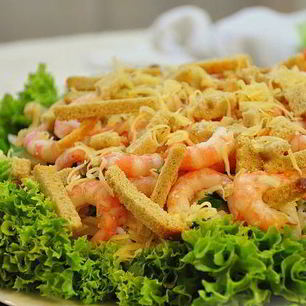 Рецепт Салата Цезарь слоеный