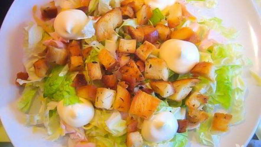 Рецепт цезаря с копченой курицей