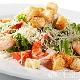 Рецепт Цезаря с креветками