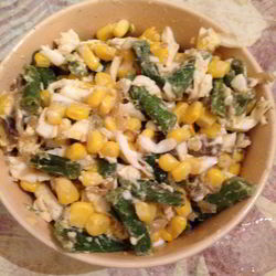 Рецепт Салатика с грибами и стручковой фасолью