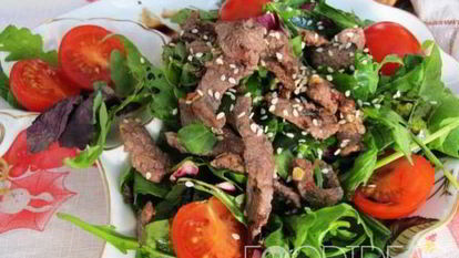Рецепт Теплого салата с говядиной