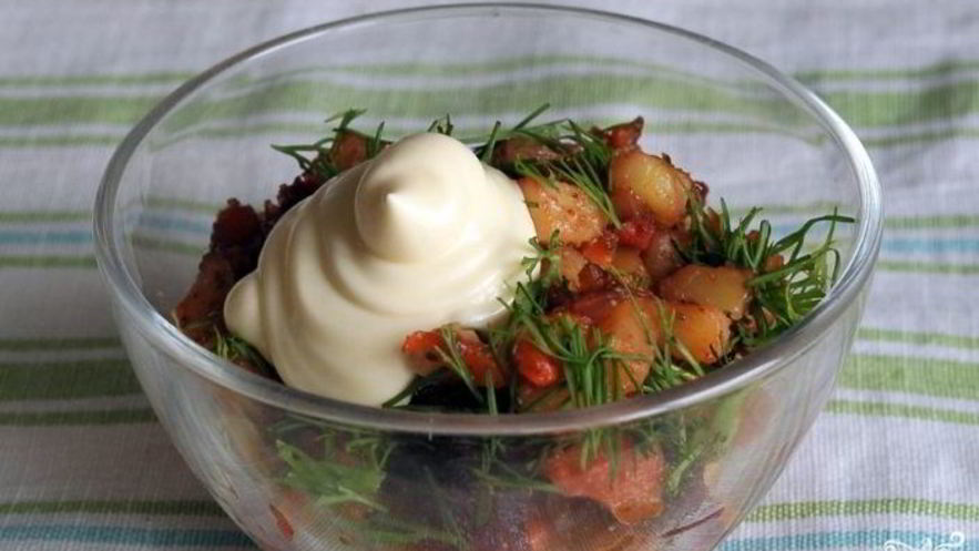 Рецепт горячего винегрета