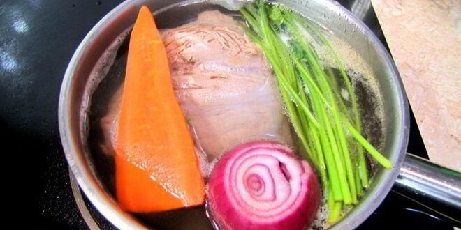 Рецепт телятины, маринованной в соусе винегрет с репчатым луком