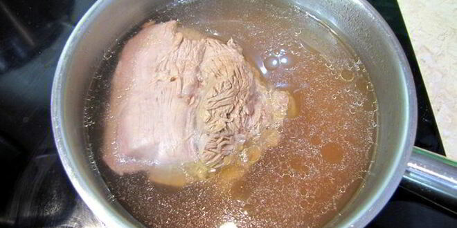 Рецепт телятины, маринованной в соусе винегрет с репчатым луком