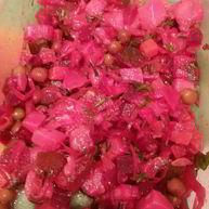 Рецепт Винегрета из запеченных овощей с квашеной капустой