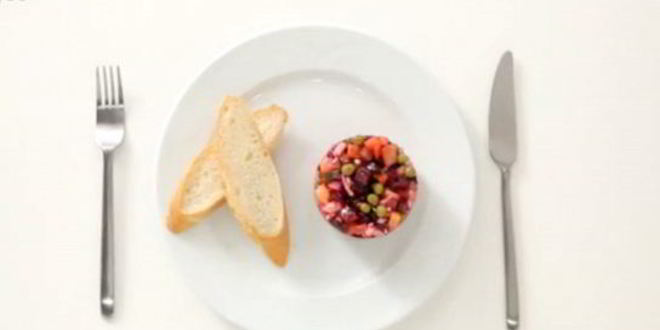 Рецепт винегрета из запеченных овощей с квашеной капустой