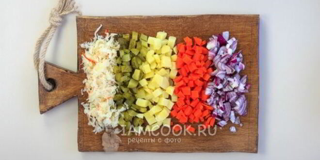 Рецепт винегрета классического с горошком