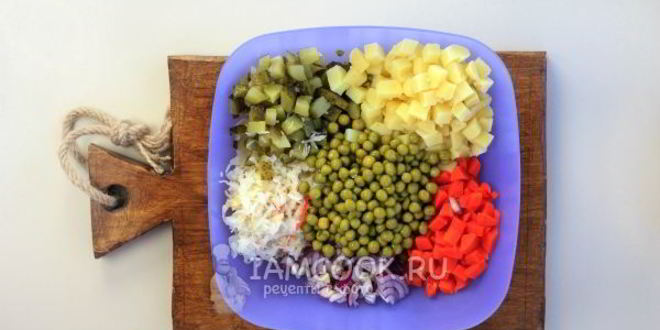 Рецепт винегрета классического с горошком