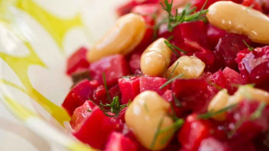 Рецепт винегрета с белой фасолью