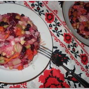 Рецепт Винегрета с черной фасолью