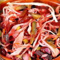 Рецепт Винегрета с фасолью и шампиньонами