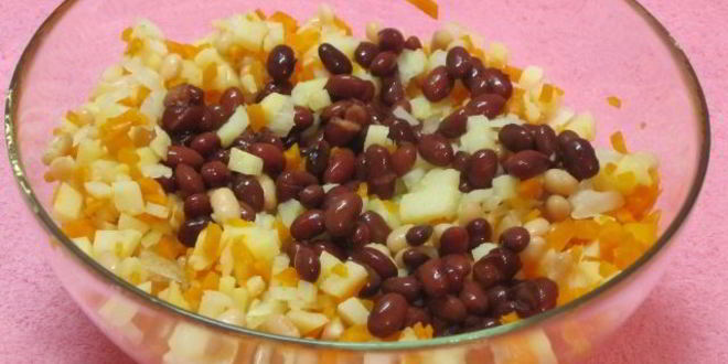 Рецепт винегрета с фасолью