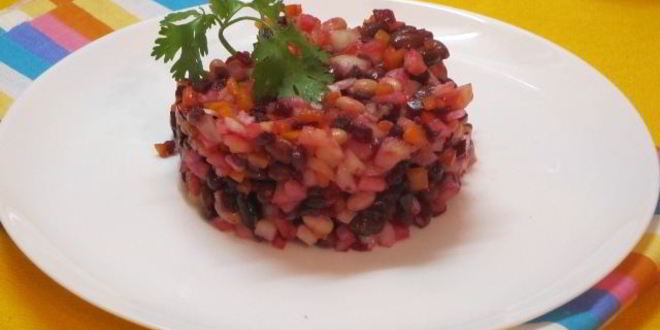 Рецепт винегрета с фасолью