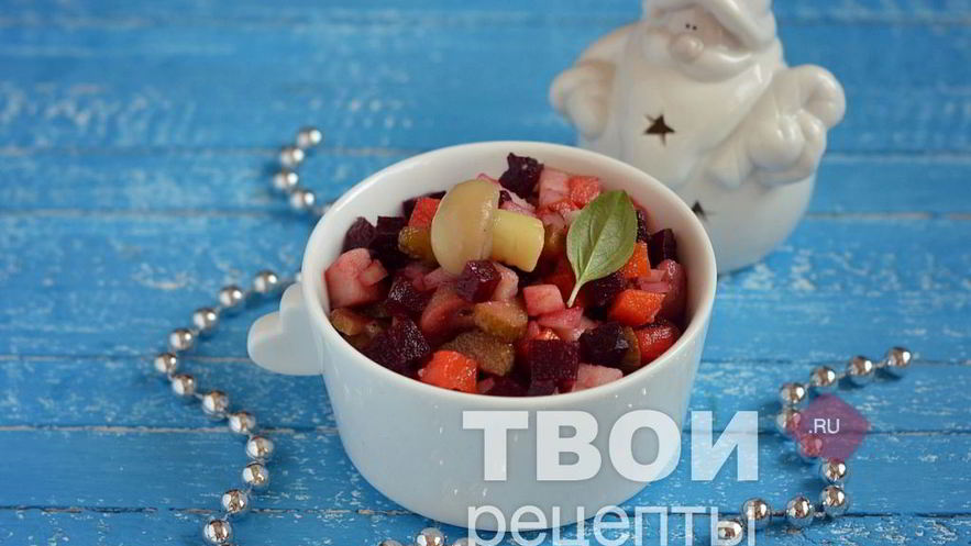 Рецепт винегрета с грибами