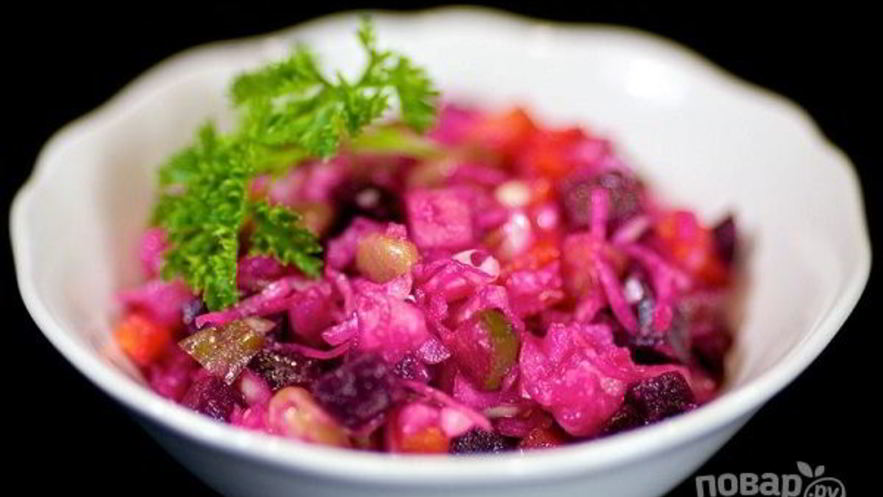 Рецепт винегрета с капустой