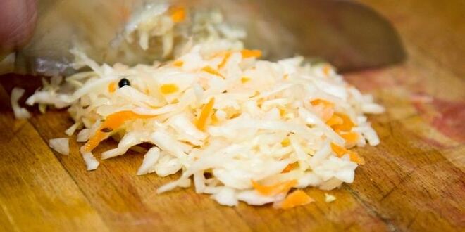 Рецепт винегрета с квашеной капустой и горошком