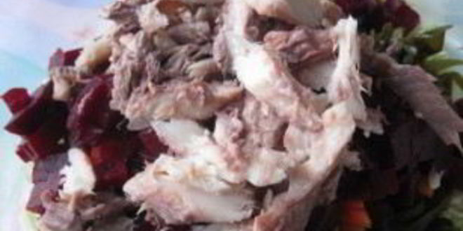 Рецепт винегрета с рыбой