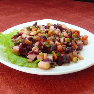 Рецепт Винегрета с соленым огурцом