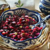 Винегрет со слабосоленым лососем