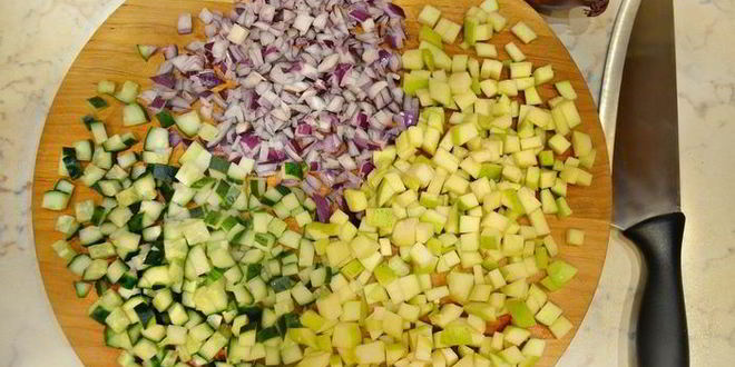 Рецепт винегрета со слабосоленым лососем