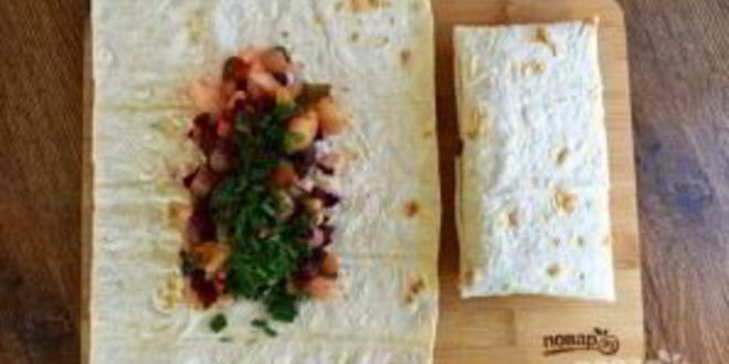 Рецепт винегрета в лаваше