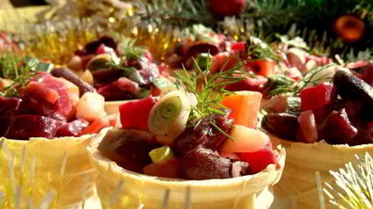 Рецепт Винегрета в тарталетках