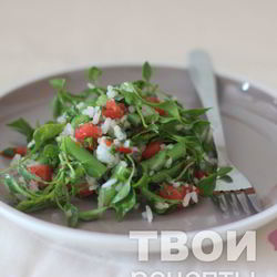 Рецепт Зеленого салата с рисом